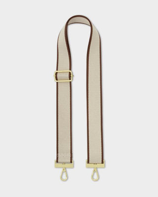 Canvas Strap Cognac Tipped Stripe