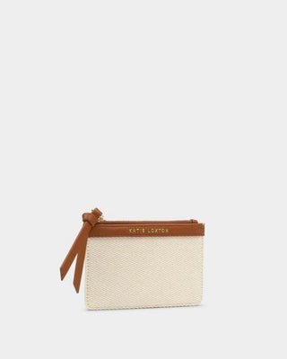Hallie Coin & Card Holder Canvas/Cognac