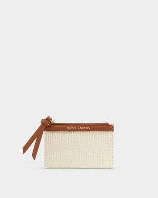 Hallie Coin & Card Holder Canvas/Cognac