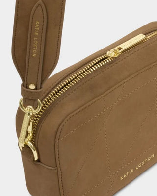 Avery Small Crossbody Bag Caramel Suedette