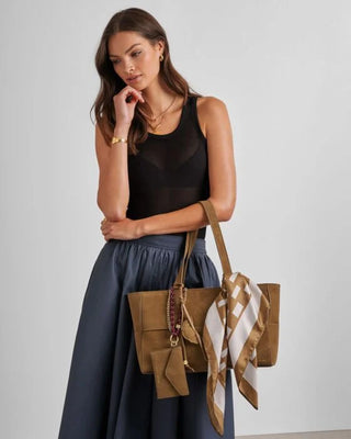 Taya Suedette Tote Bag Caramel Suedette