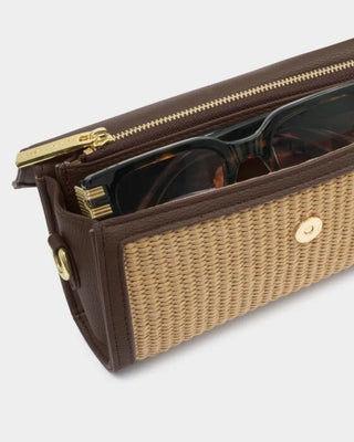 Florence Glasses & Cardholder Case Raffia