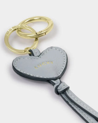 Heart Charm Keyring Lucky Moonstone