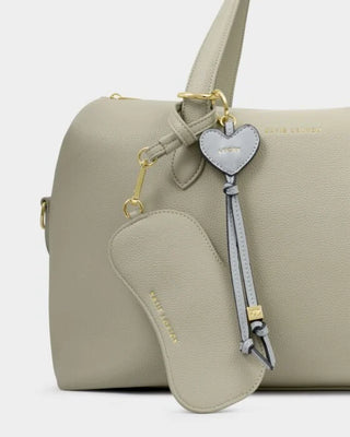 Heart Charm Keyring Lucky Moonstone