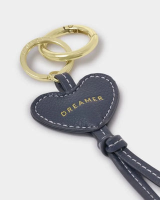 Heart Charm Keyring Dreamer Light Navy