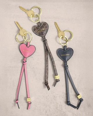 Heart Charm Keyring Dreamer Light Navy