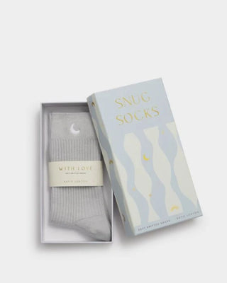 Gift Boxed Socks Moon Powder Blue