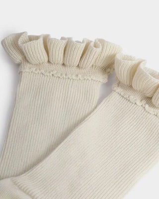 Gift Boxed Ruffle Socks Of White