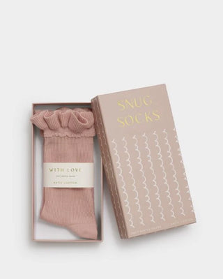 Gift Boxed Ruffle Socks Pink