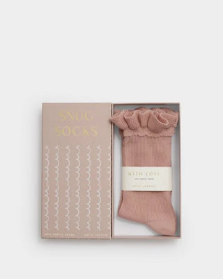 Gift Boxed Ruffle Socks Pink