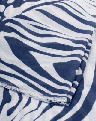 Printed Scarf Zebra Off White/Navy