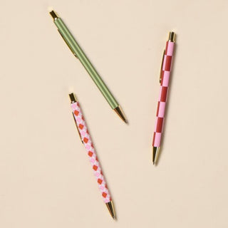 A Dopo Set of 3 Pens - Diamond/Stripe/Check