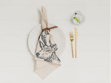 Load image into Gallery viewer, 4 Stag Linen Napkins