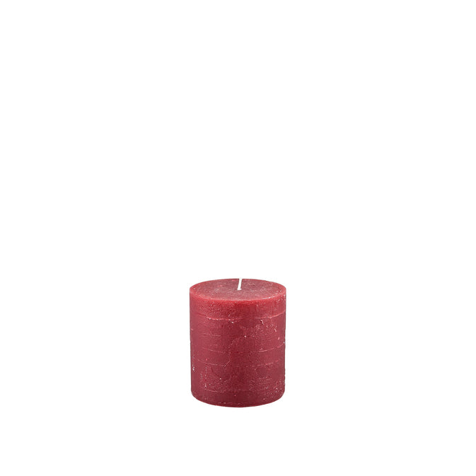 Pillar Candle Rustic Burgundy