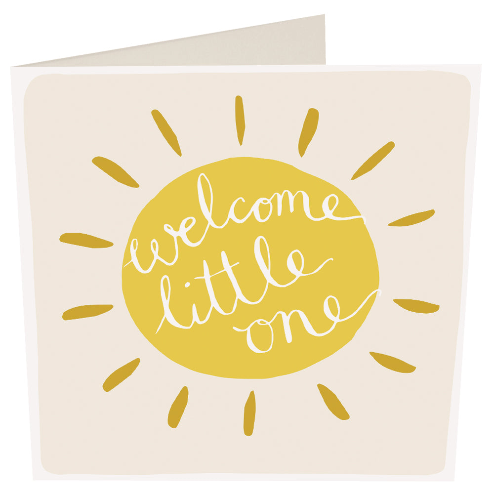 Welcome Little One Sun New Baby Card