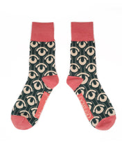 Load image into Gallery viewer, Art Deco Scallop Socks - Racing Green