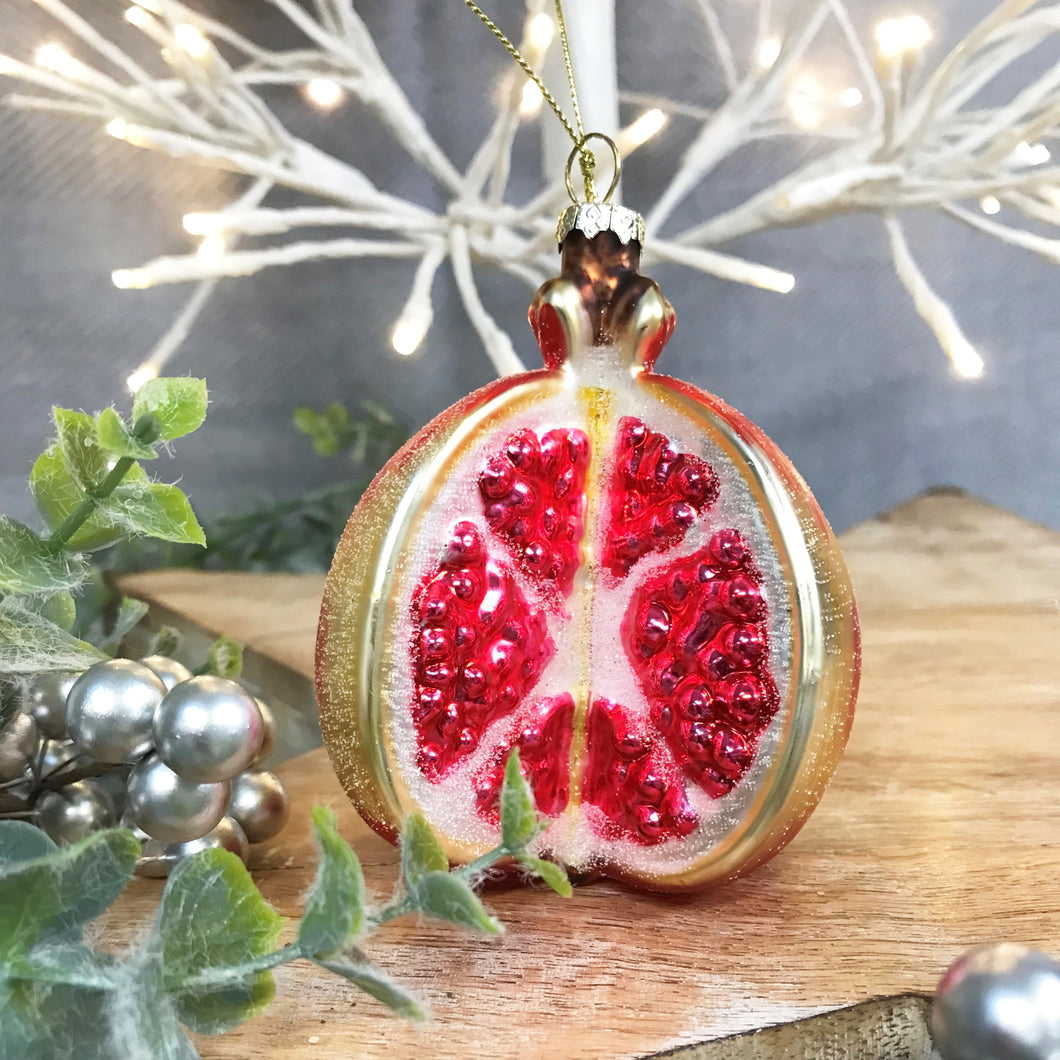 Glass Pomegranate Tree Decoration
