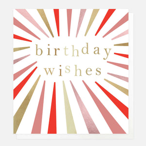 Burst Birthday Wishes Card