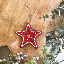 Load image into Gallery viewer, Star Gingerbread Tree Decoration