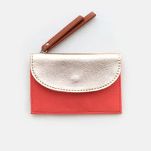 Load image into Gallery viewer, Rose Gold/Coral Cardholder Coin Purse