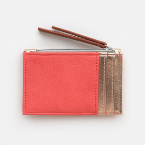 Rose Gold/Coral Cardholder Coin Purse