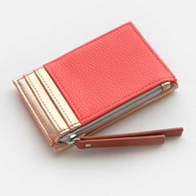 Load image into Gallery viewer, Rose Gold/Coral Cardholder Coin Purse