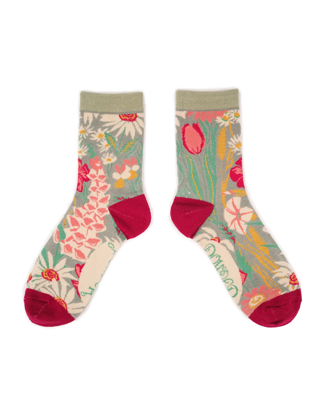 Country Garden Ankle Socks - Mint