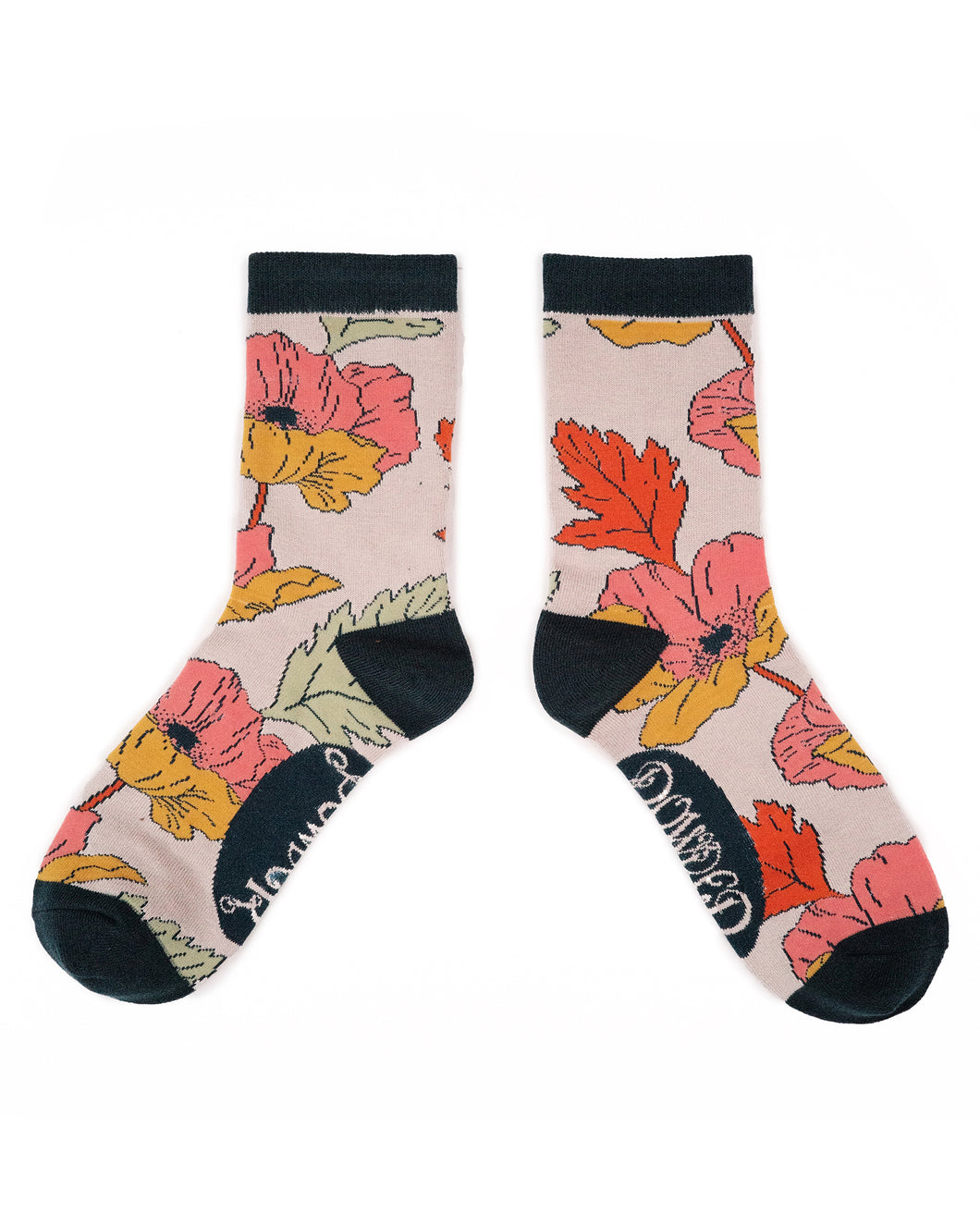 Pastel Poppy Ankle Socks
